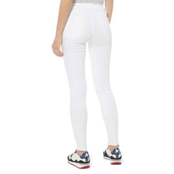 Frame Jean Womens 25 White Ankle Le Skinny De Jeanne Low Rise Stretch 5 Pocket - Picture 2 of 7